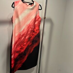 Donna Karan Pastel Sleeveless Pencil Dress - Size: 14